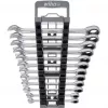 Wiha 44665 (30391) set di chiavi combinate a cricchetto, 12 pezzi, metriche 8-19 mm
