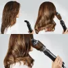 Spazzola ad aria calda Rowenta Express Style CF6320F0 calda nero argento per tutte le lunghezze di capelli
