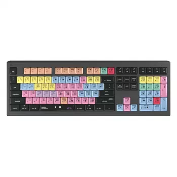 Tastiera Logickeyboard ASTRA 2 USB AZERTY inglese nera full-size 104 tasti