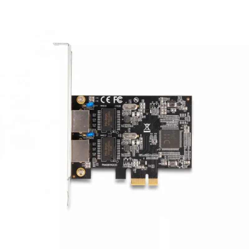 Delock scheda PCI Express x1 a 2 x RJ45 Gigabit LAN RTL8111 (88615)