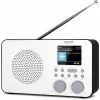 Radio internet TECHNISAT VIOLA 2 C IR — sintonizzatore analogico e digitale, DAB+/FM, Wi‑Fi, 3 W, TFT 2,4 pollici, 3,5 mm, nero/bianco