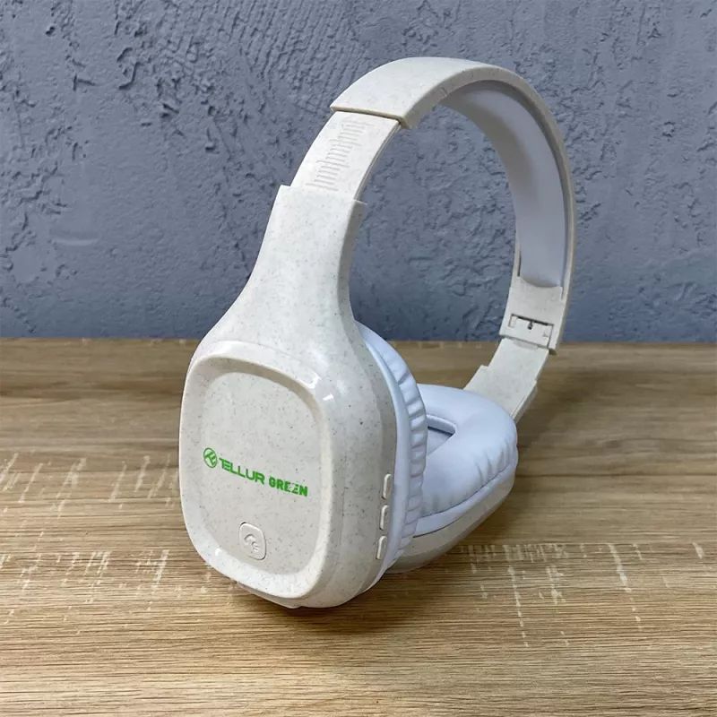Cuffie Tellur verdi Bluetooth over-ear Pulse pieghevoli Cream TLL511441
