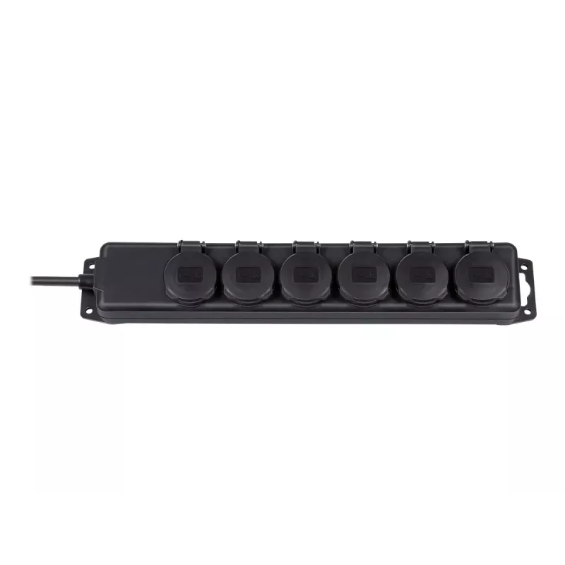 Ciabatta IP44 6 vie nero 2m H07RN-F 3G1,5 (1159970)