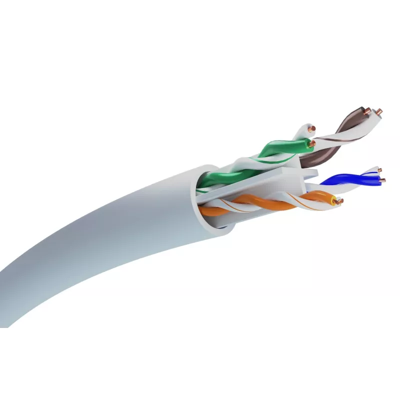Cavo di rete Extralink twisted pair CAT6 UTP (U/UTP) V2 indoor 100M grigio