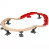 World set di binari montagna e valle, ferrovia in legno/rosso, 16 pezzi