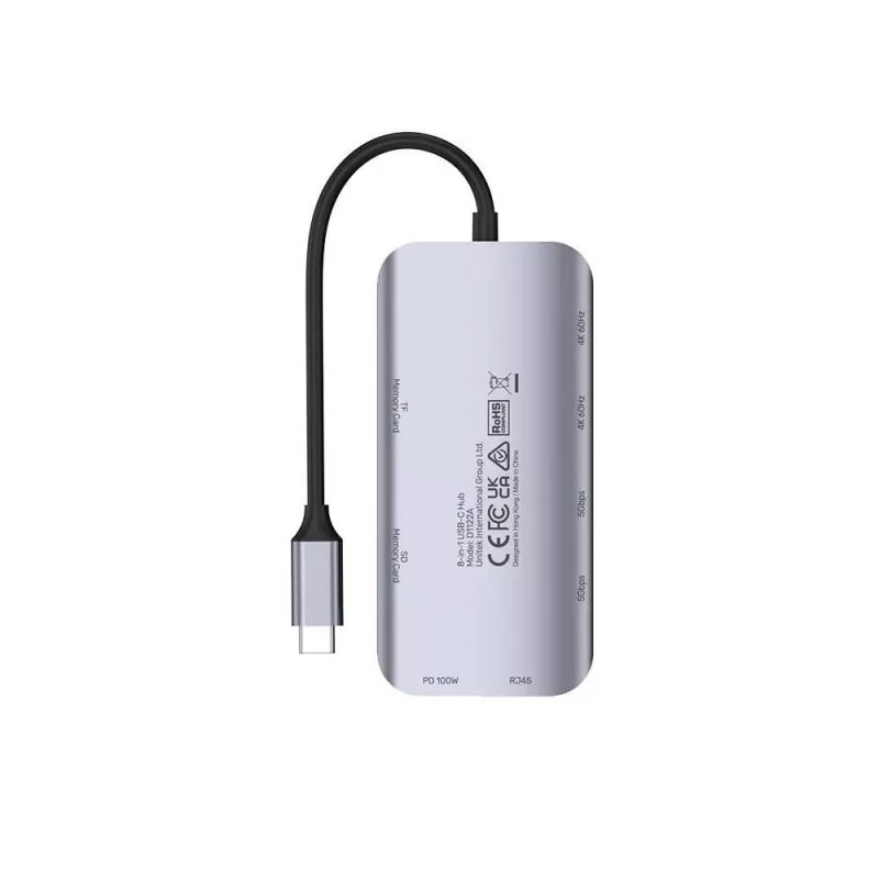 Hub USB-C Unitek D1122A01 con 2x HDMI 4K e 100W Power Delivery