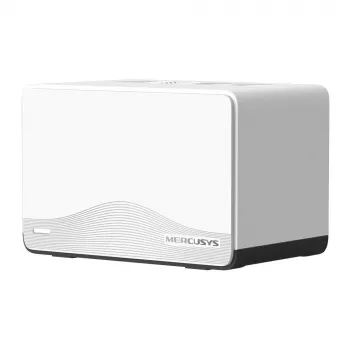 Sistema mesh MERCUSYS Halo H27BE (confezione da 3) dual band 2,4/5 GHz Wi‑Fi 6, 3568 Mbit/s totali, 3x porte LAN, antenne interne, bianco