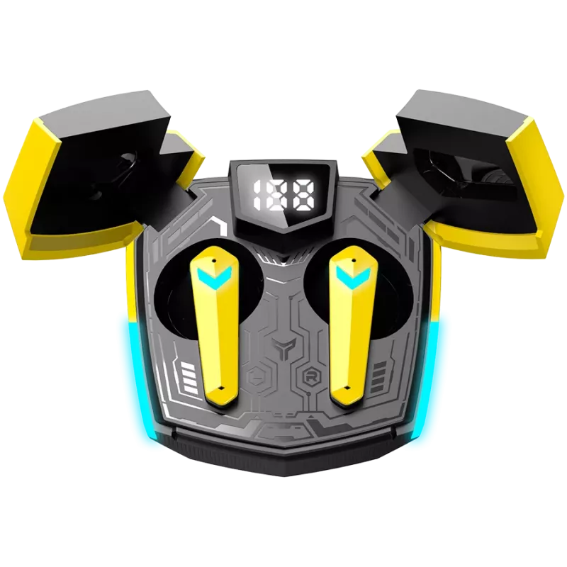 Canyon GTWS-2 Cuffie Wireless Ohrhaken Gaming USB Type-C Bluetooth Dock di ricarica Giallo (CND-GTWS2Y)