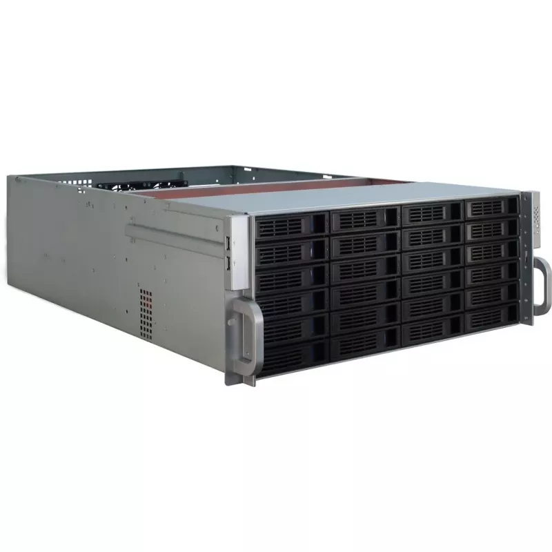 Case per server Inter-Tech 4U-4424 rack nero, argento