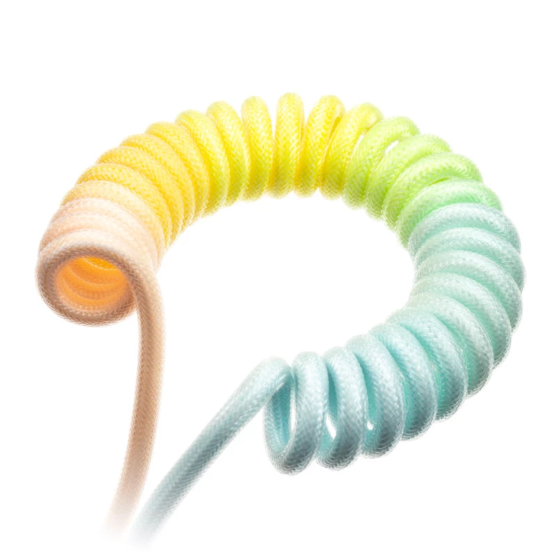 Cavo a spirale Ducky Premicord Cotton Candy, USB Type-C a Type-A - 1,8 m