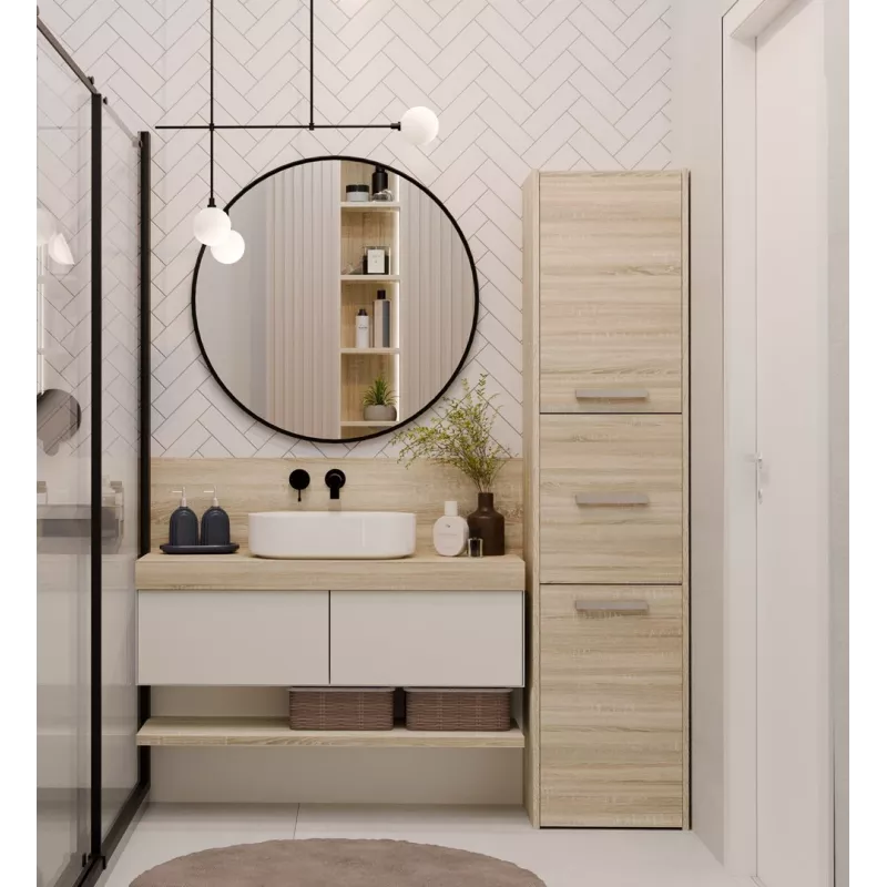 Topeshop S43 SONOMA armadietto bagno rovere