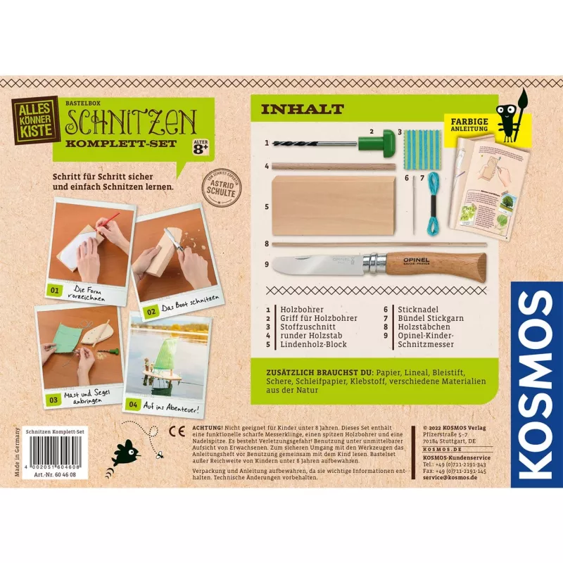 Kosmos set completo per intaglio, kit sperimentale, 8 anni, multicolore