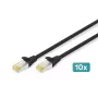 Digitus DK-1644-A-050-BL-10 Cavo patch CAT 6A S/FTP 5 m, nero, confezione da 10