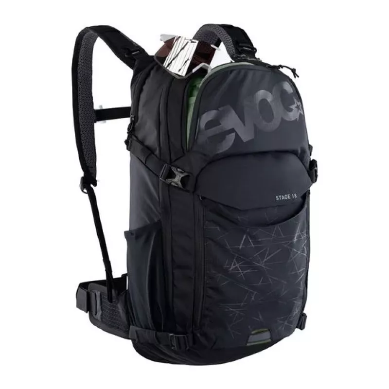 Zaino EVOC Stage zaino da bici nero nylon, polirattan
