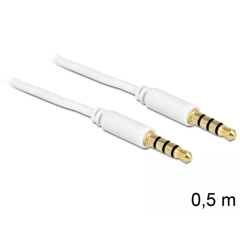 Cavo audio 3,5 mm DeLOCK 83439 0,5 m bianco