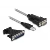 Adattatore DeLOCK USB 2.0 Type-A su seriale RS-232 D-Sub 9 + D-Sub 25