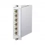 METZ CONNECT BTR E-DAT C6A pannello di distribuzione 6x8 da parete – ingresso modulare – alluminio anodizzato – 6 porte (130857C-E)