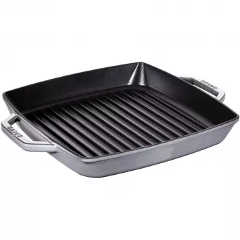 Padella per griglia Staub 40511-684-0 quadrata 28 cm, adatta all'induzione, grigio grafite