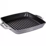 Padella per griglia Staub 40511-684-0 quadrata 28 cm, adatta all'induzione, grigio grafite