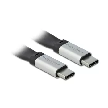 Cavo USB DeLOCK 85926 USB 3.2 Gen 2 0,22 m USB C nero argento