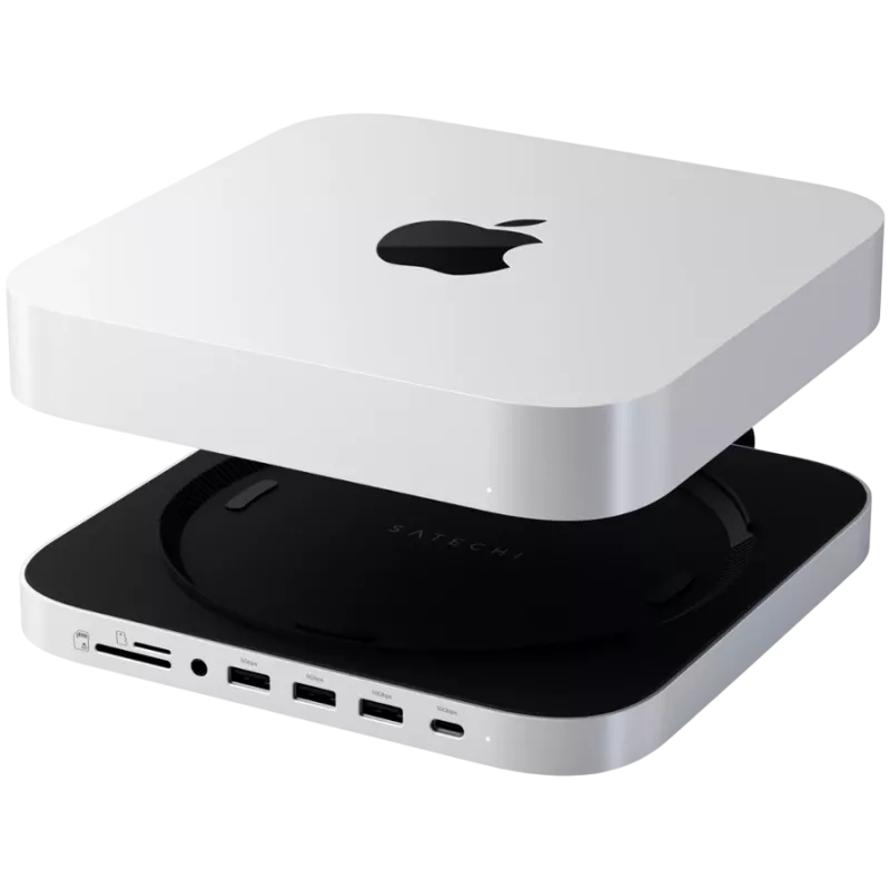Dock per laptop Satechi ST-GMMSHS con filo USB 3.2 Gen 2 Type-C bianco