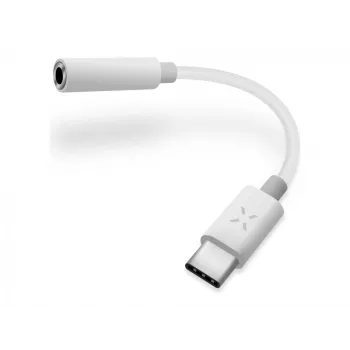 FIXED Link Adattatore USB-C/3,5 mm jack, bianco | Fixed