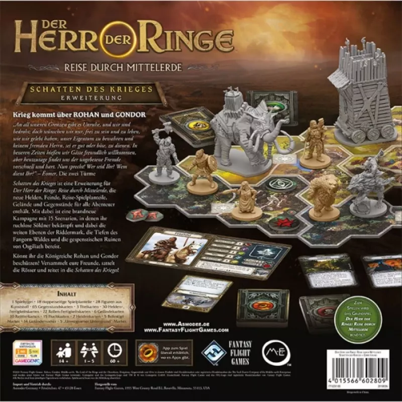 Asmodee Il Signore degli Anelli - Viaggio nella Terra di Mezzo: L'Ombra della Guerra, gioco da tavolo