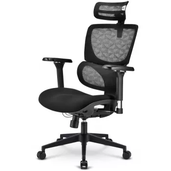 Sedia da ufficio Sharkoon OfficePal C40 — nero, design ergonomico, regolabile in altezza