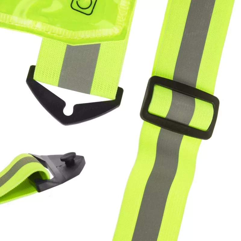 Gilet riflettente LED di sicurezza MACLEAN MCE425 – visibilità a 360°, taglia regolabile