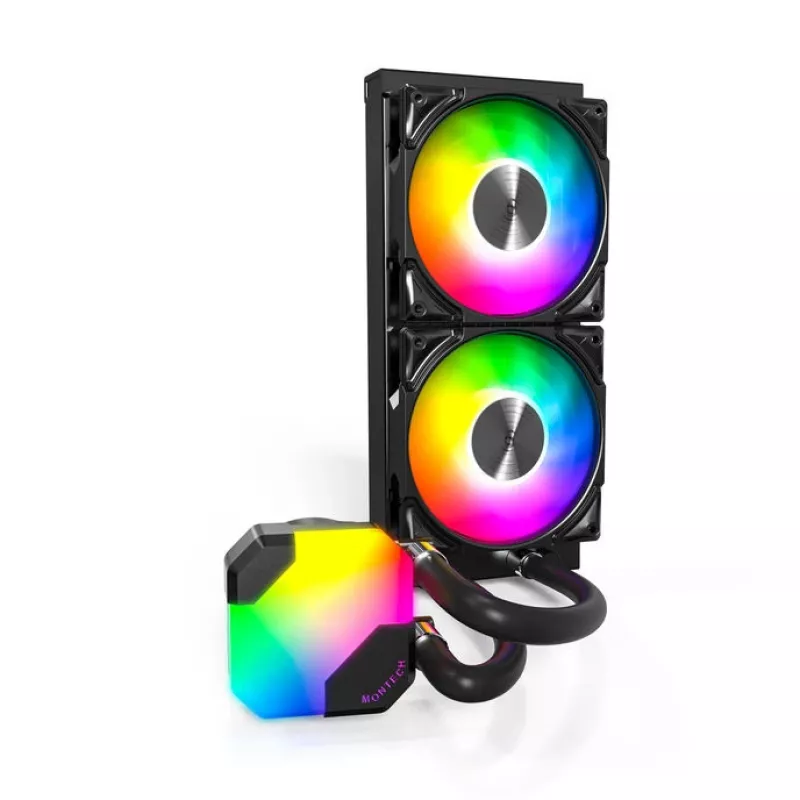 Dissipatore CPU liquido all-in-one Montech Hyper Flow ARGB 240 mm, nero