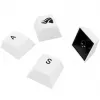 Keycap GLORIOUS GPBT Basics PBT Dye-Sub Classic Bianco Layout ANSI
