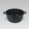 Pentola con coperchio Maestro MR-4624C 24 cm 4 l nera