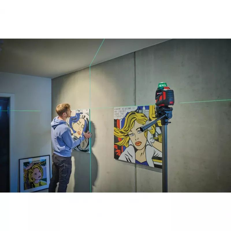EINHELL TE-LL 360 G laser a linee incrociate con linee laser verdi e rosse, nero — modello 2270119