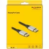 Cavo DisplayPort DeLOCK 16K 60 Hz 2 m argento metallo