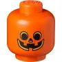 Scatola contenitore Room Copenhagen LEGO Storage Head Pumpkin grande arancione/nero