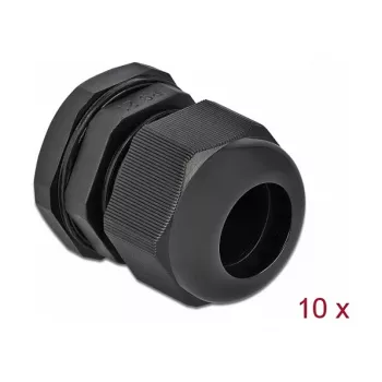 Pressacavo DeLOCK 60222 nero plastica 10 pz.