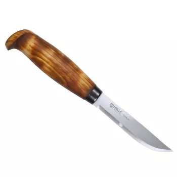 Coltello a lama fissa HELLE Tollekniv #61 — manico in acciaio inox, costruzione full tang