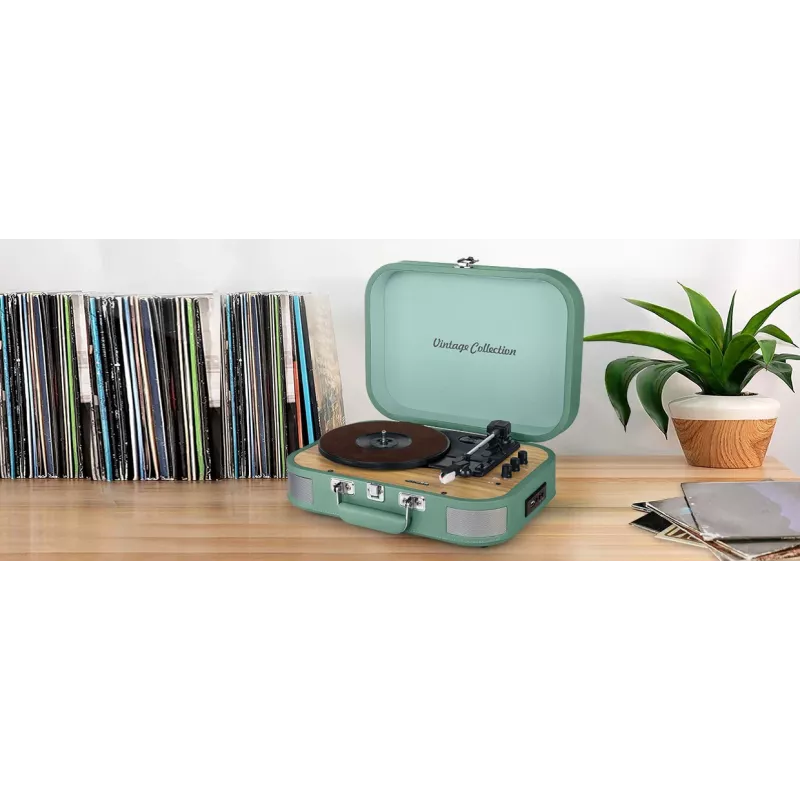 Muse MT-201WG sistema stereo con giradischi, porta USB, ingresso AUX
