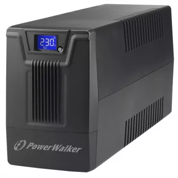 Gruppo di continuità PowerWalker VI 800 SCL FR — UPS Line-Interactive 0,8 kVA (480 W), 2 prese Type E, USB, RJ-45/RJ-11, batteria 12V 9Ah, tower, nero
