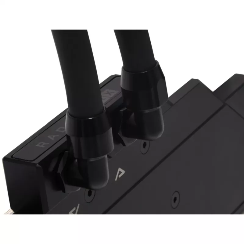 Raccordo a vite Alphacool HF TPV metallo - 90° orientabile 12,7/7,6 mm - nero (17455)
