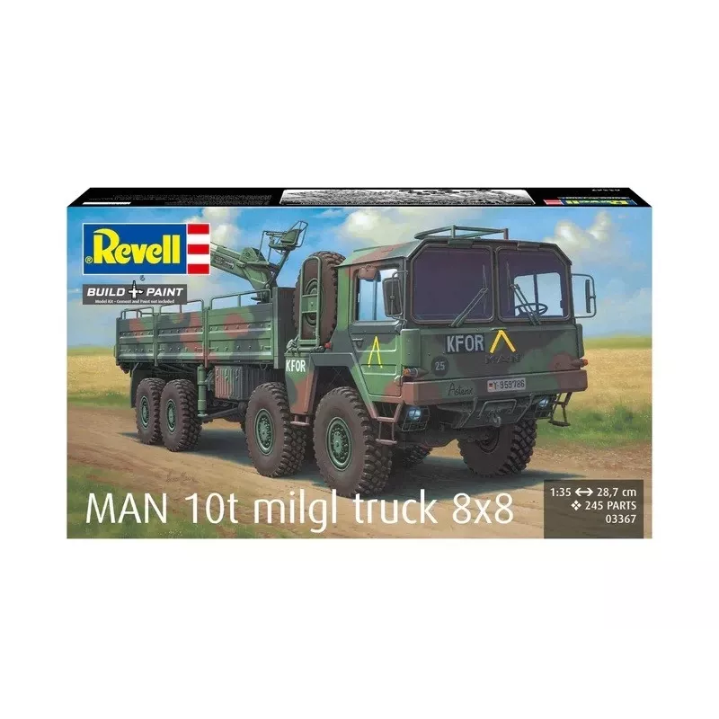 Kit di montaggio modello in plastica REVELL Man 10T Milgl 8x8 autocarro scala 1/35