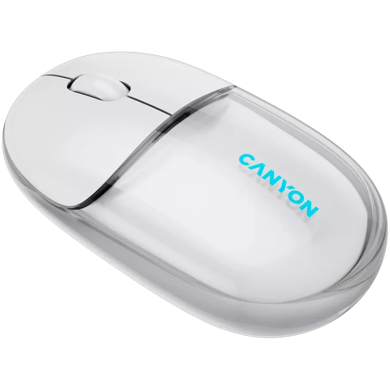 Mouse CANYON OnClick 24 BT/ wireless trasparente/bianco