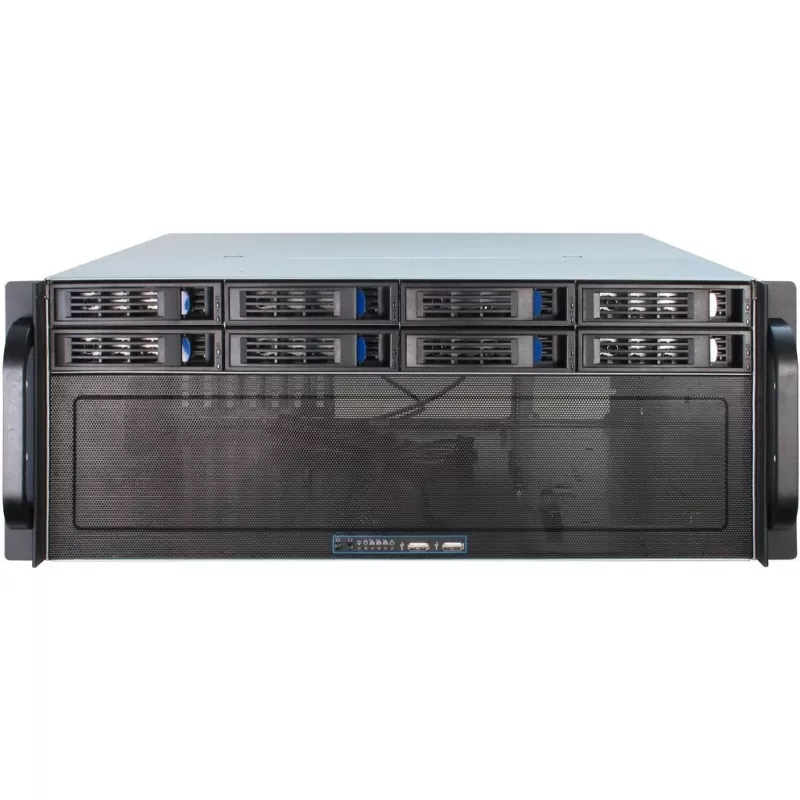 Case per server Inter-Tech 4U-4408 rack nero, argento