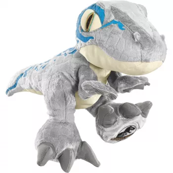 Jurassic World, Blue, peluche grigio/blu, 30 cm