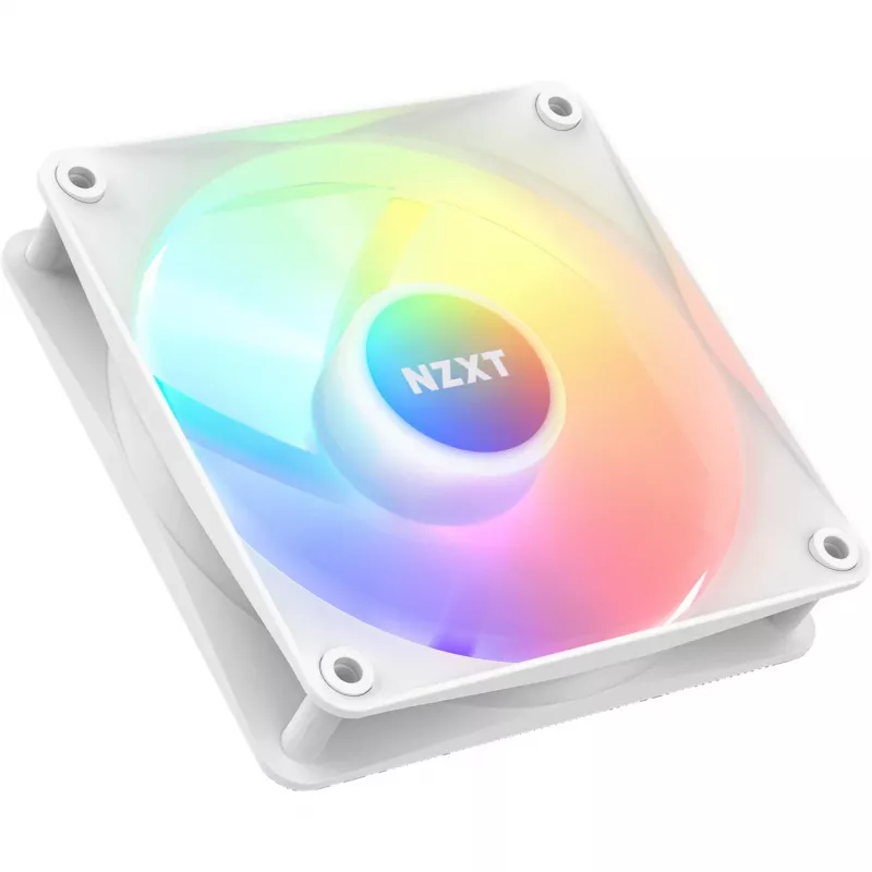 NZXT F120 RGB Core RF-C12SF-W1 ventola per case da 120 mm, 500–1800 RPM, PWM, bianca