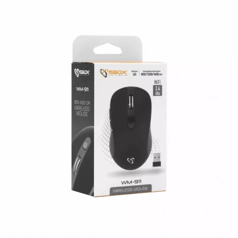 Mouse wireless Sbox WM-911B nero