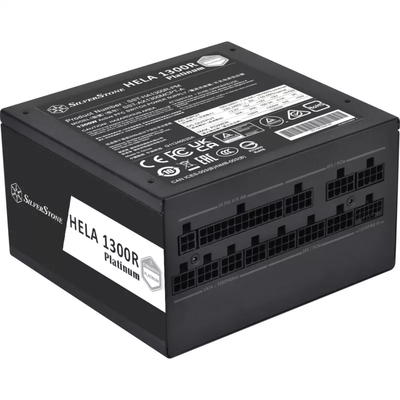 SST-HA1300R-PM 1300W, alimentatore PC nero, 9x PCIe, gestione cavi, 1300 Watt