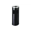 Cestino portarifiuti rotondo in metallo nero robusto 3332
