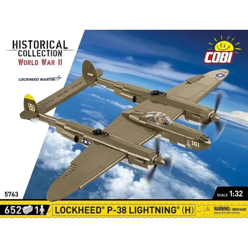 Mattoncini Cobi Lockheed P-38H Lightning set 5763 — modellino in scala, modello aereo da collezione