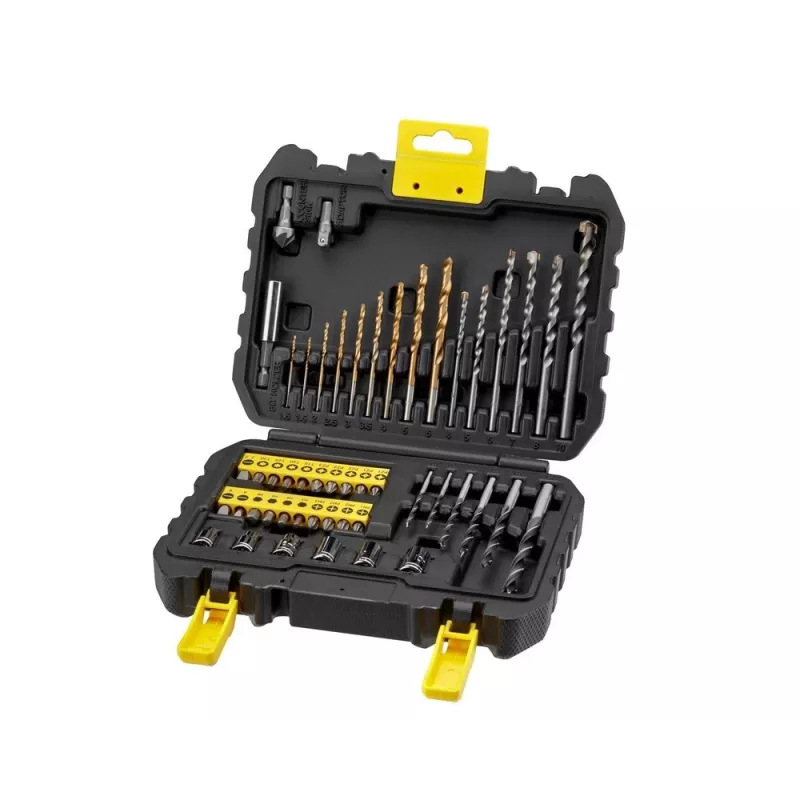 Set di utensili manuali STANLEY STA88546 — set universale da 50 pezzi con punte e attrezzi da officina con valigetta, adatto per legno